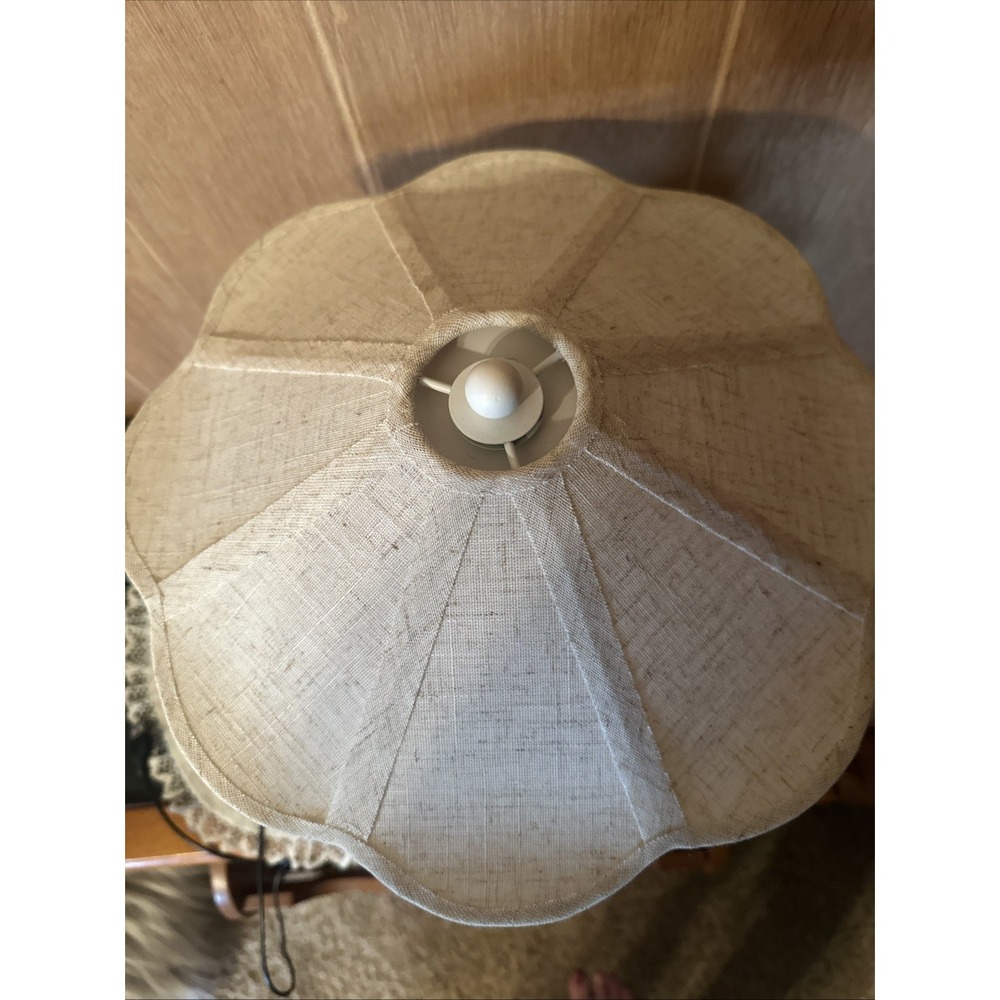 The Equinox Table Lamp LED Wooden Spheres Oak And Cherry Wood - Picture 5 of 8